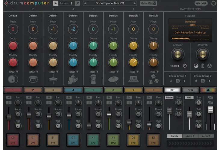 Sugar Bytes DrumComputer interface