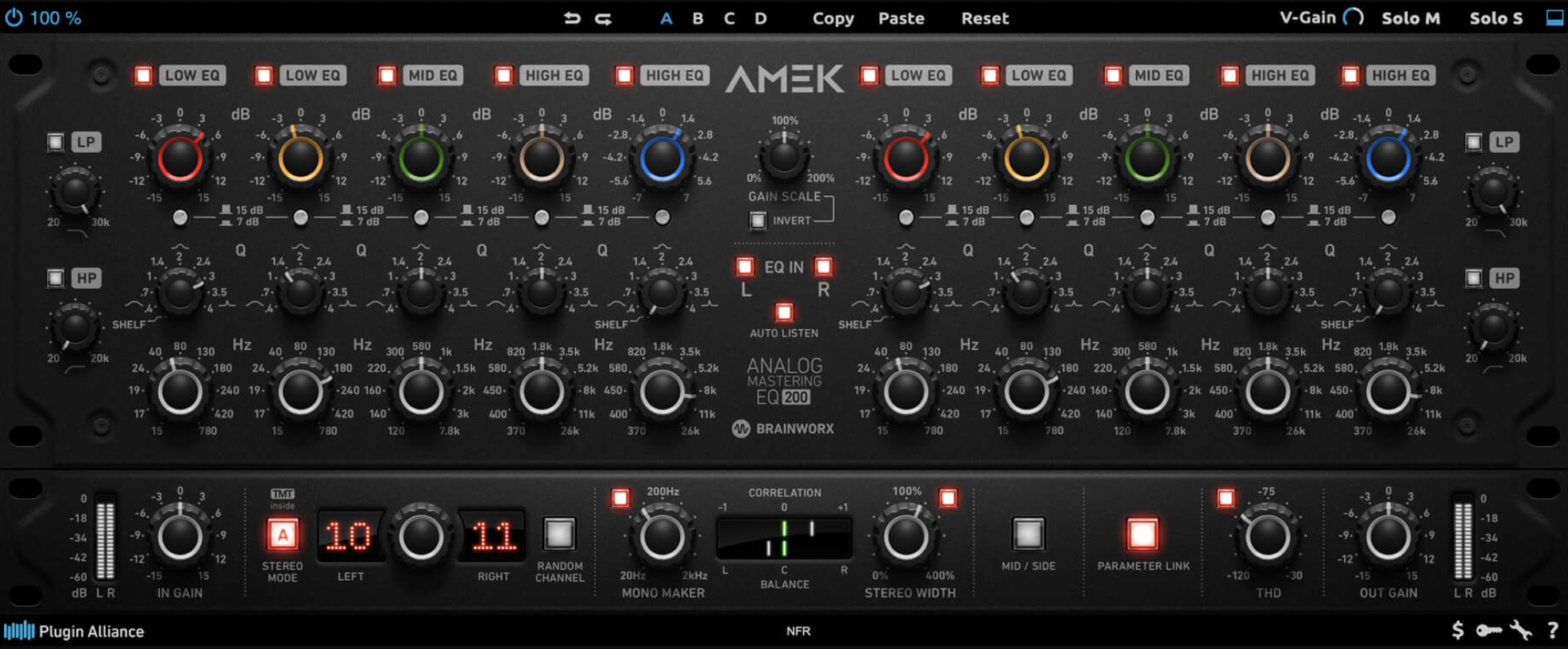 AMEK EQ 200 interface
