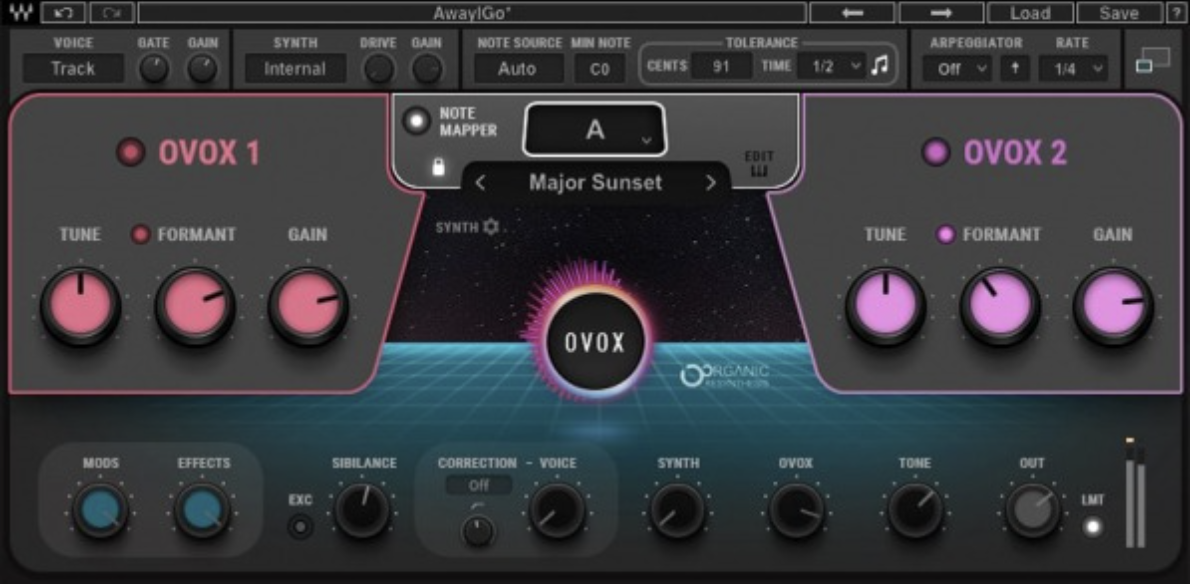 Waves OVox Vocal ReSynthesis interface