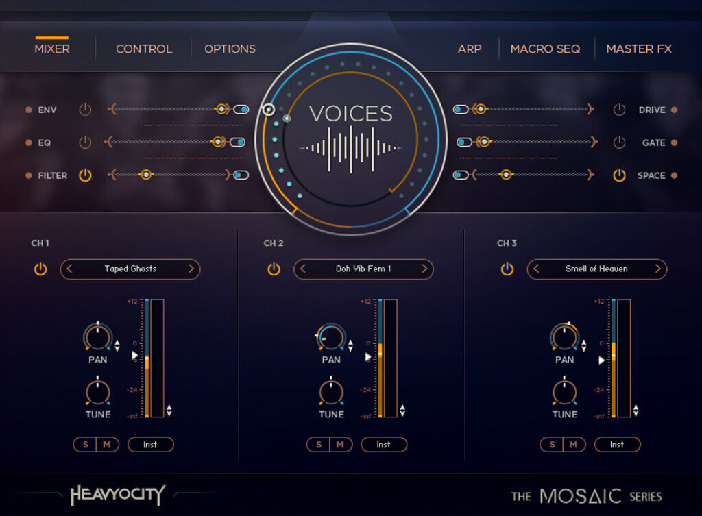 Heavyocity Mosaic Voices interface
