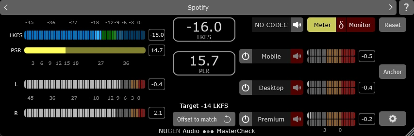 NUGEN Audio MasterCheck 2 interface