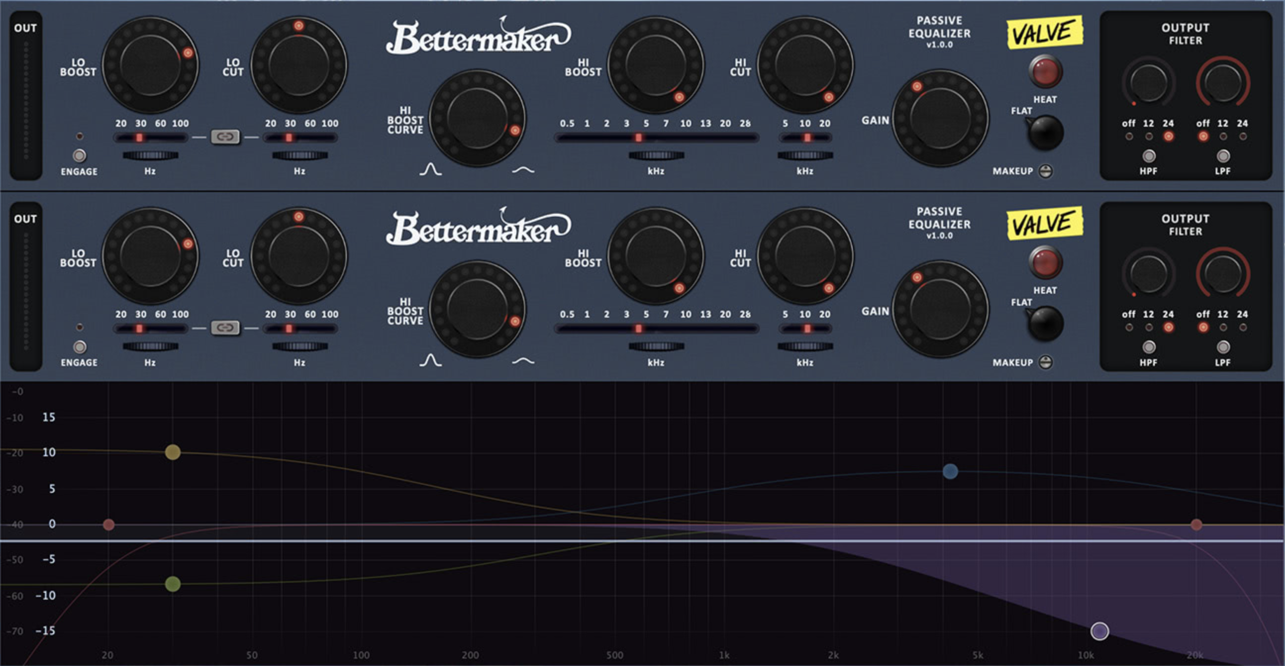 Bettermaker Passive Equalizer interface