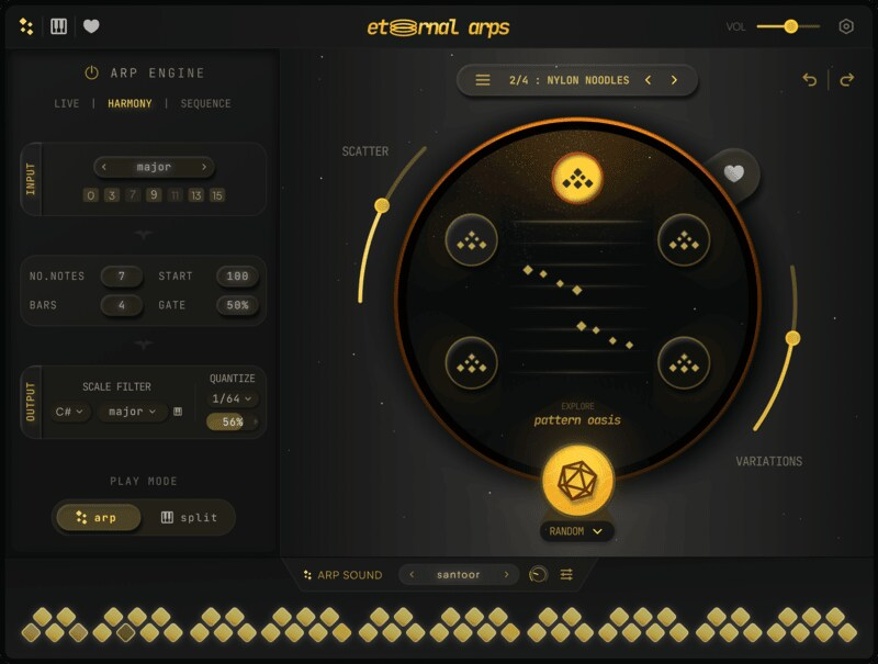 Pitch Innovations Eternal Arps interface