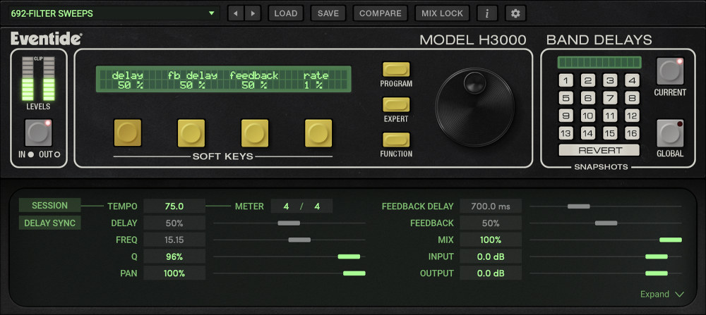 Eventide H3000 Band Delays Mk II interface