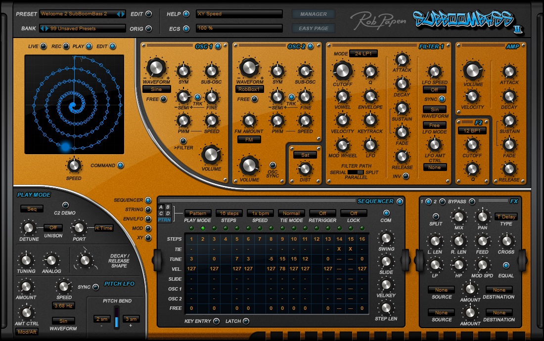 Rob Papen SubBoomBass 2 interface
