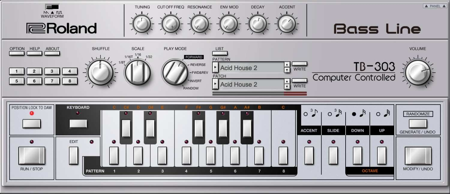 Roland TB-303 interface