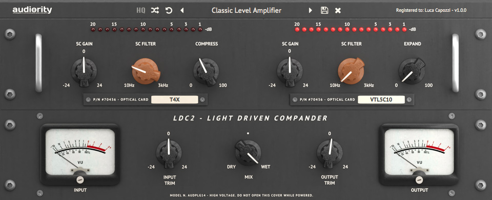 Audiority LDC2 Compander interface