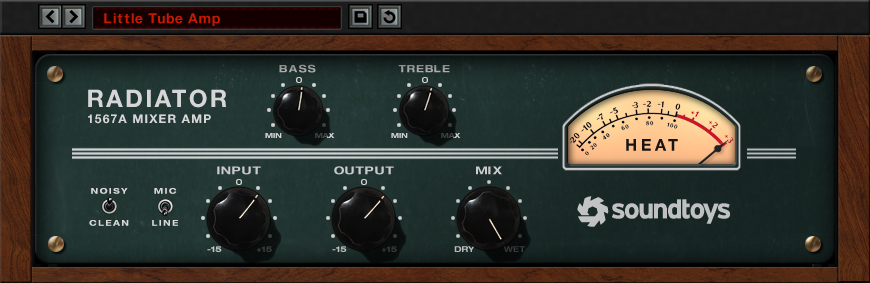 Soundtoys Radiator interface