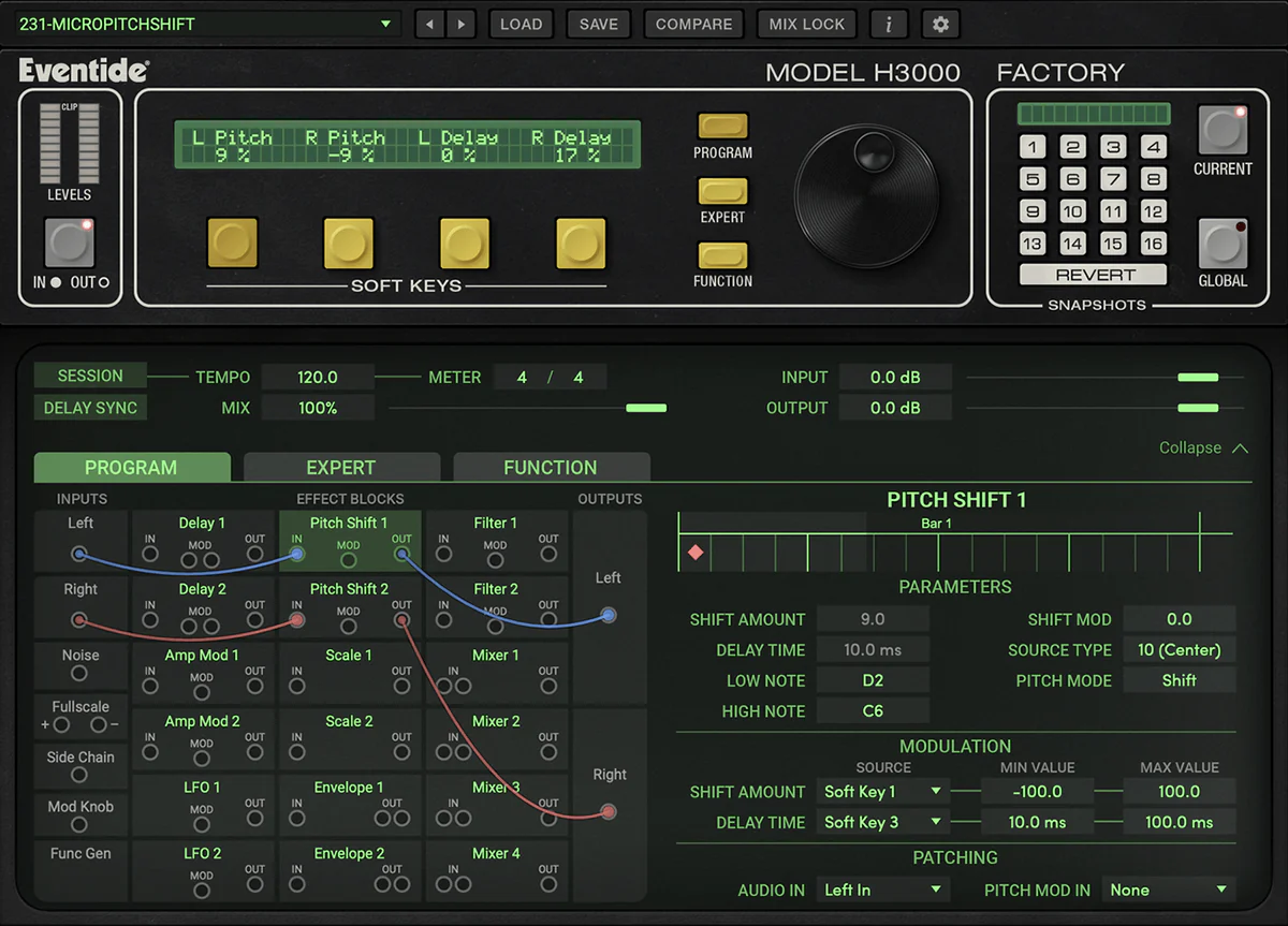 Eventide H3000 Factory MKII interface