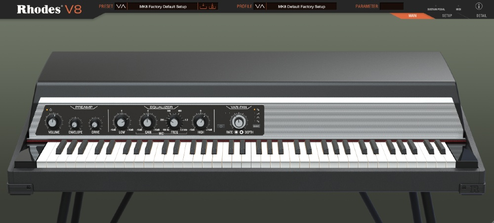 Rhodes Rhodes V8 Virtual Instrument interface