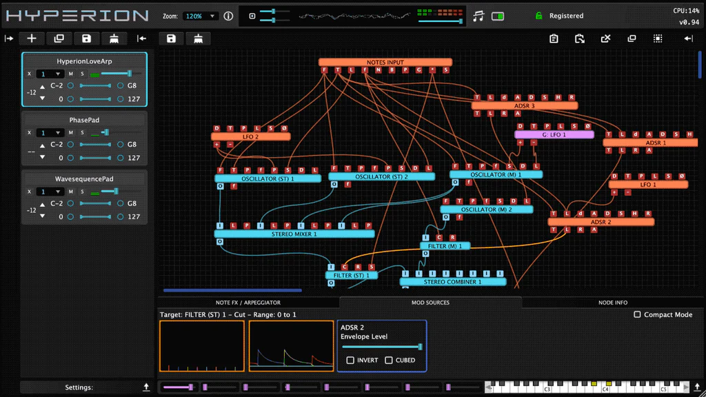 Tracktion Hyperion interface