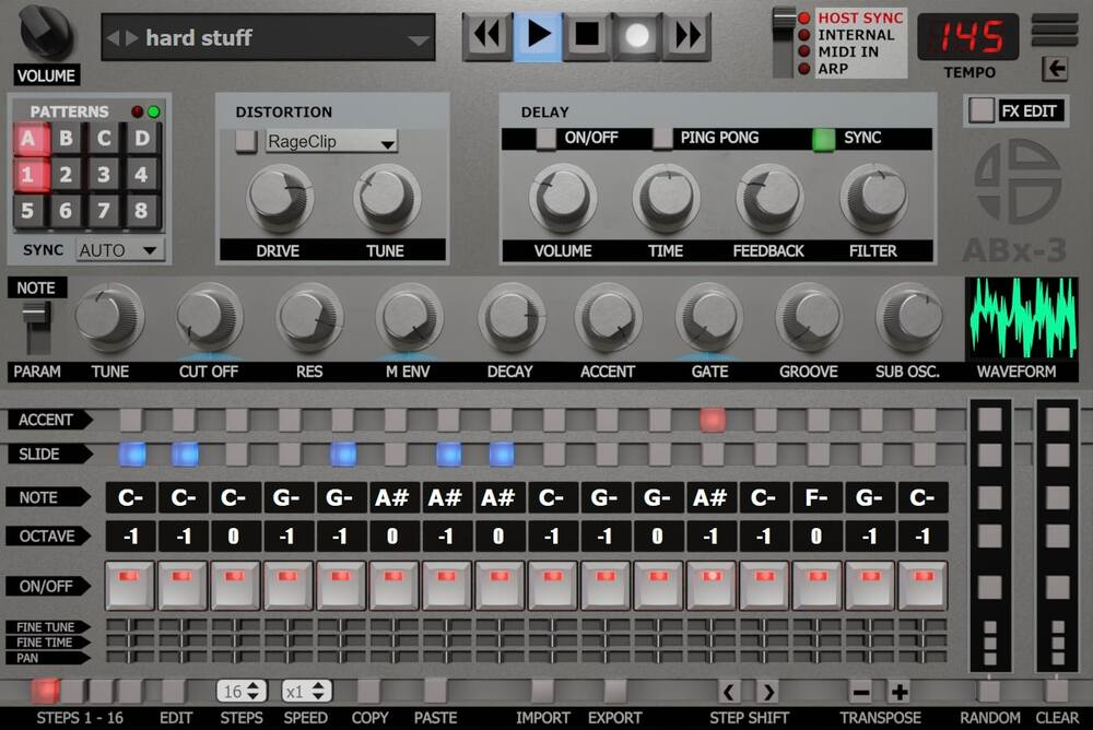 Audio Blast Abx3 interface