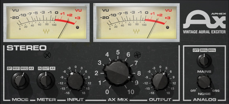Waves Aphex Vintage Aural Exciter interface