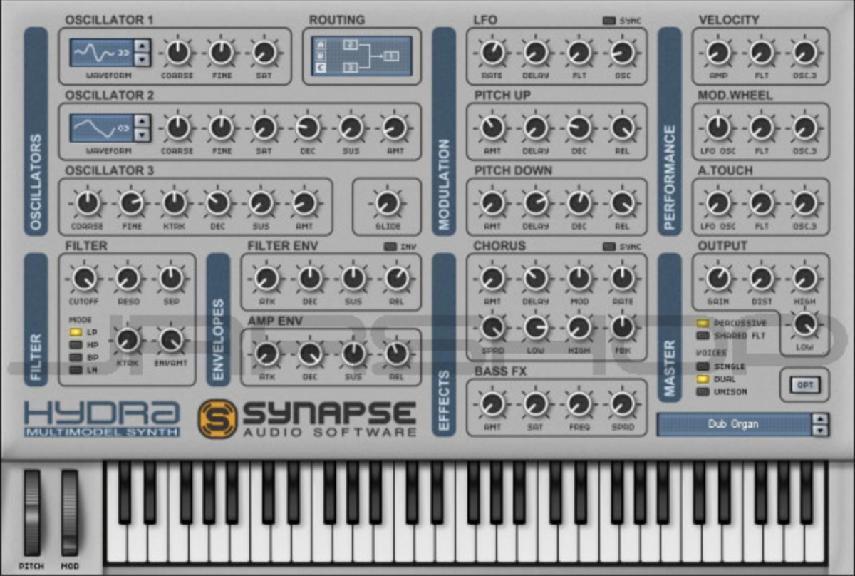 Synapse Audio Hydra interface