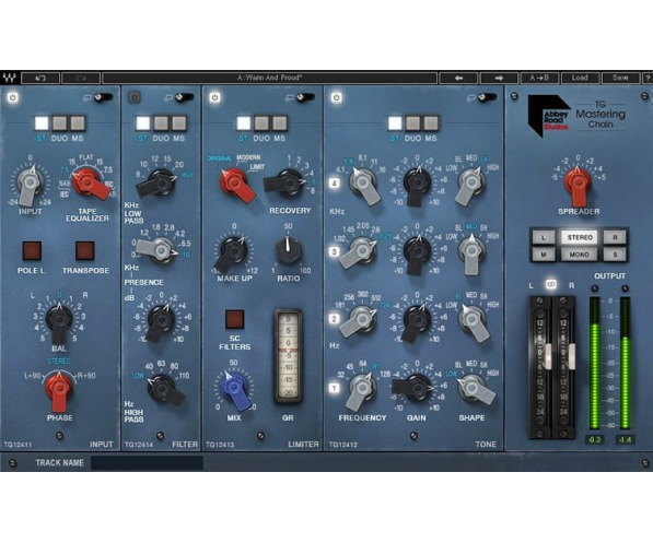 Waves Abbey Road TG Mastering Chain interface