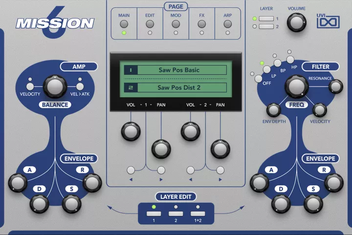 UVI Mission 6 interface