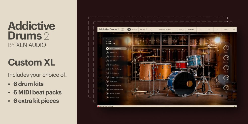 XLN Audio Addictive Drums 2: Custom XL Collection interface
