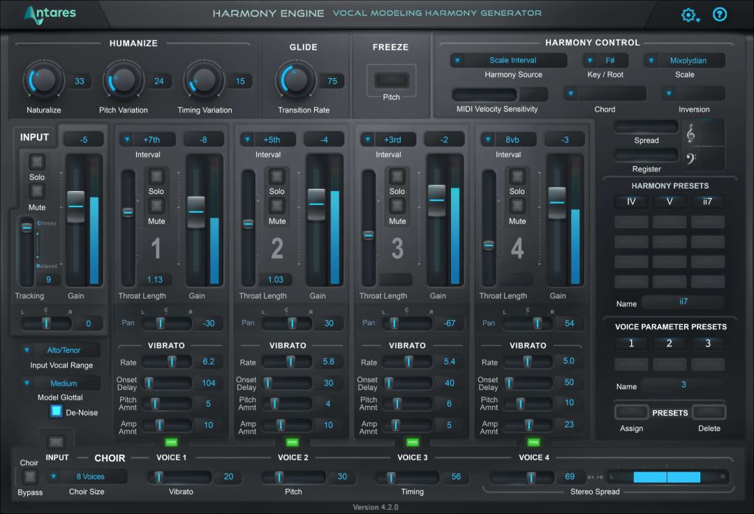 Antares Harmony Engine interface