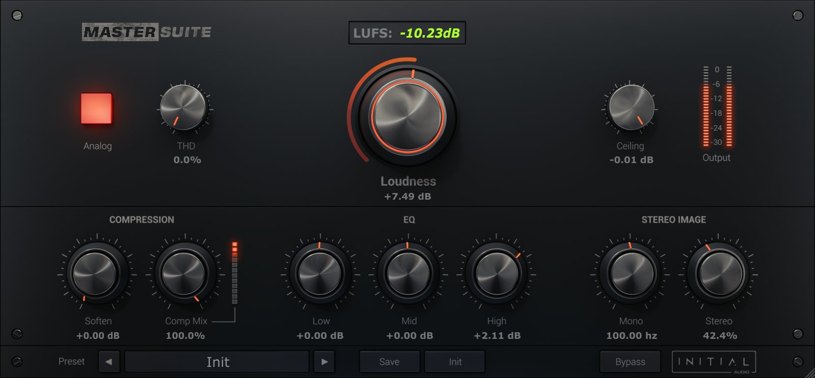 Initial Audio Master Suite interface