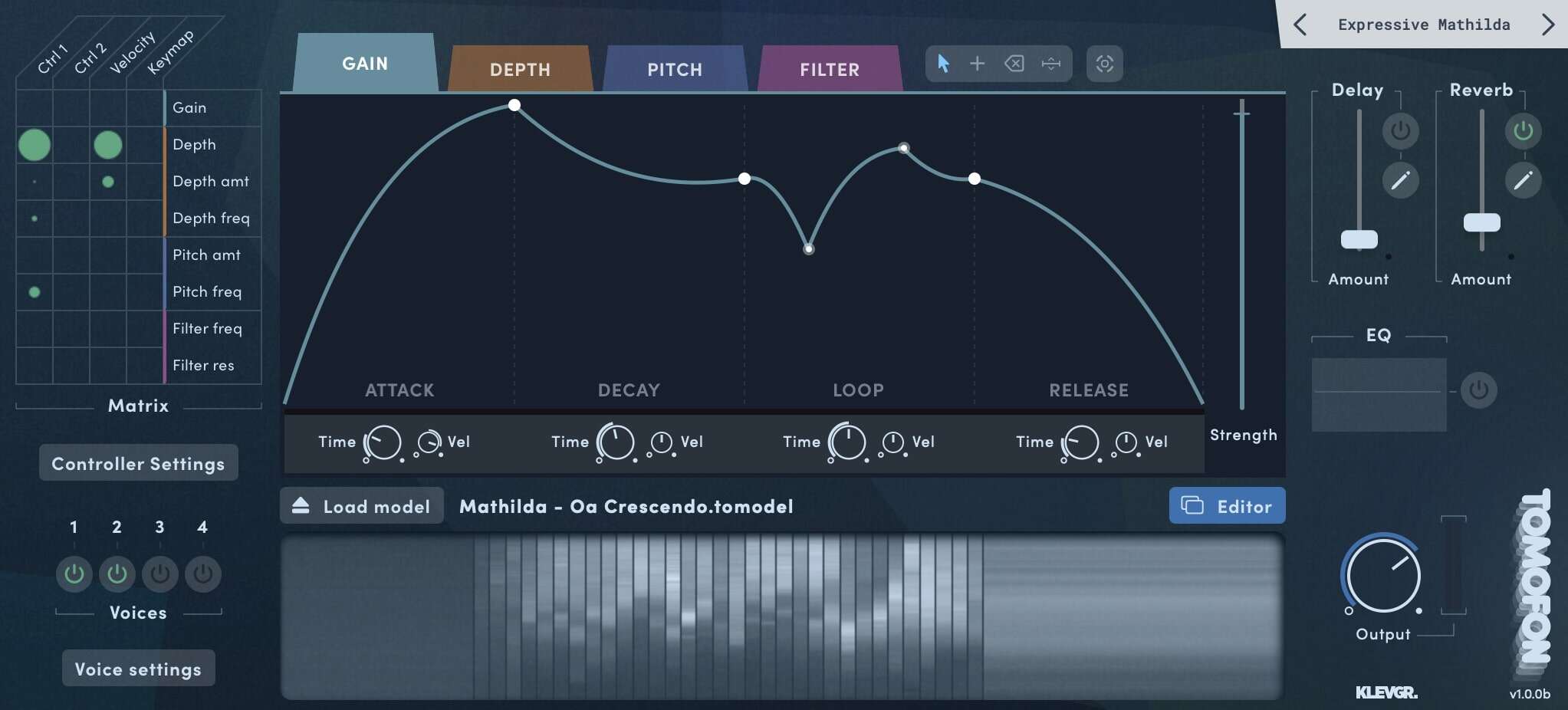 Klevgrand Tomofon interface
