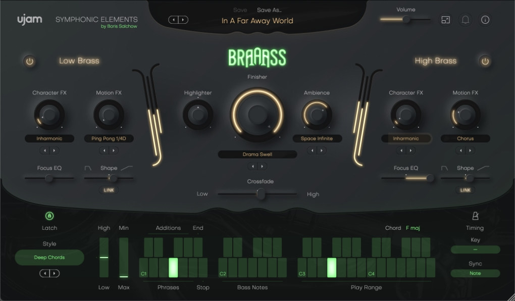 UJAM Symphonic Elements BRAAASS interface