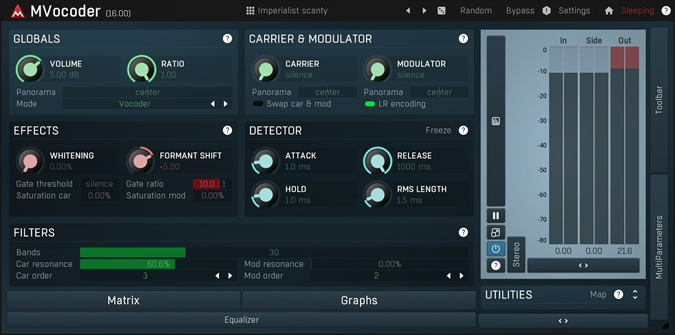 MeldaProduction MVocoder interface