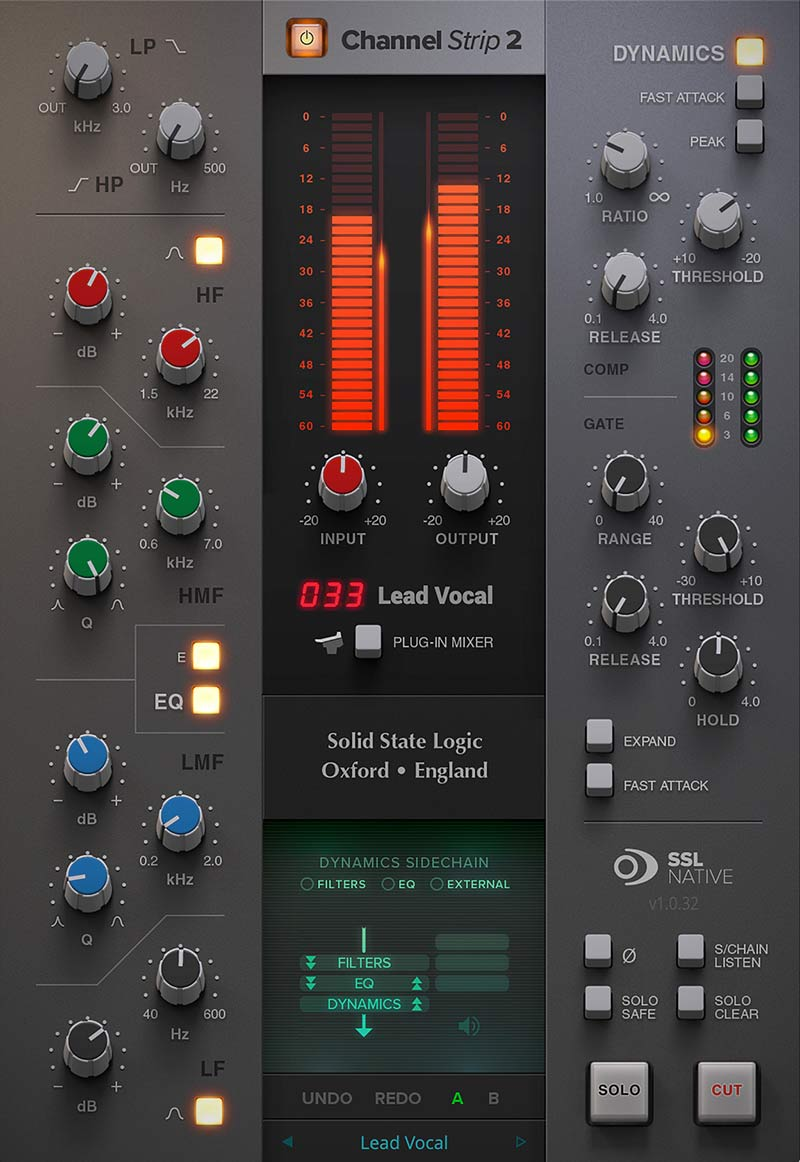 Solid State Logic SSL Channel Strip 2 interface