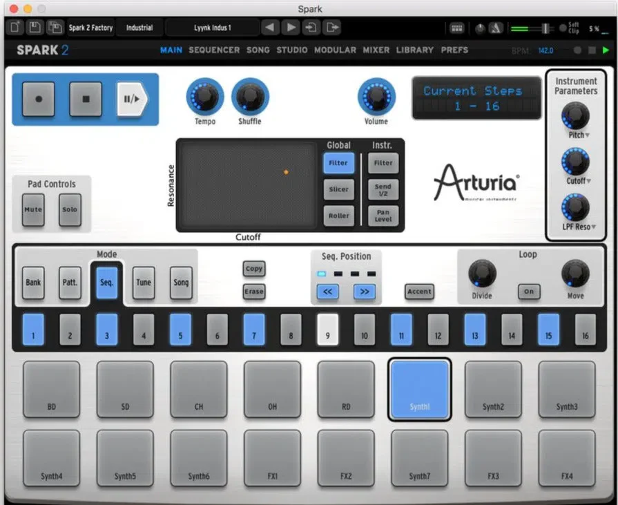 Arturia Spark 2 interface