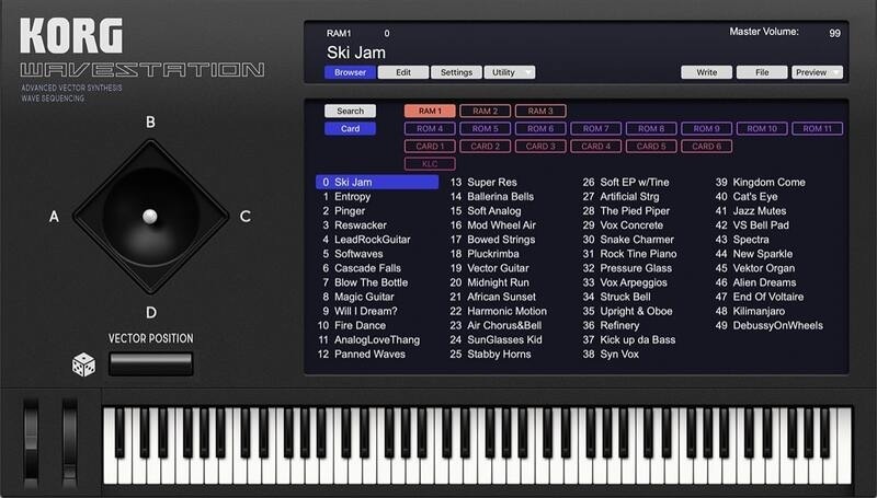 KORG WAVESTATION interface