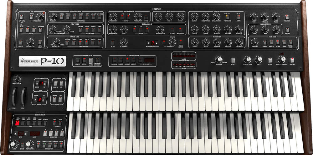 Cherry Audio P-10 Synthesizer interface