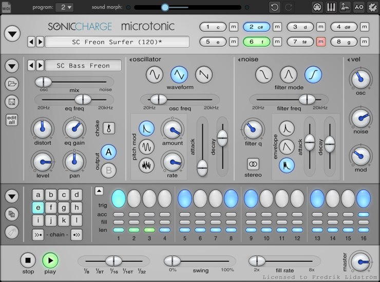 Sonic Charge Microtonic interface