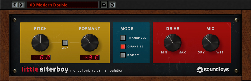 Soundtoys Little AlterBoy interface