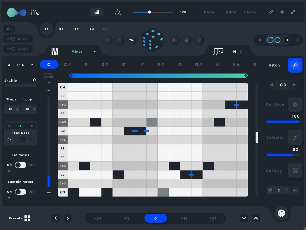 Audiomodern Riffer interface