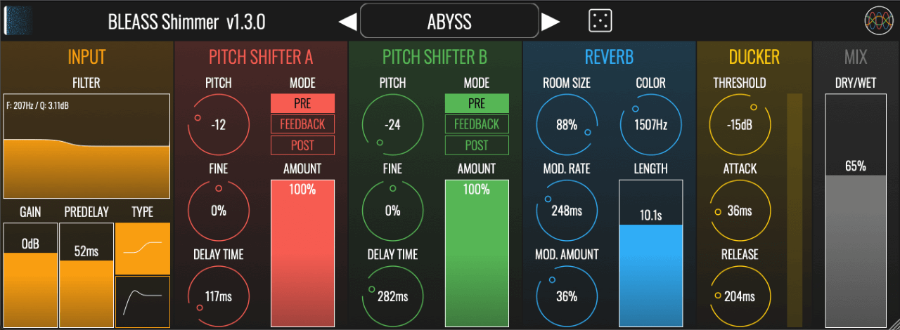 BLEASS Shimmer interface