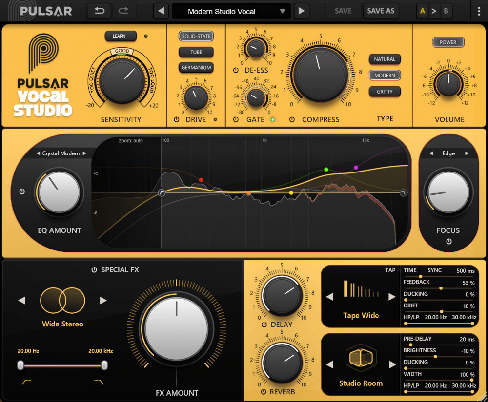 Pulsar Audio Vocal Studio interface