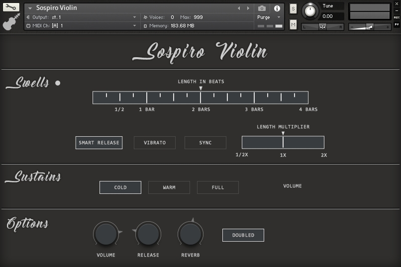 Ben Osterhouse Sospiro Strings interface