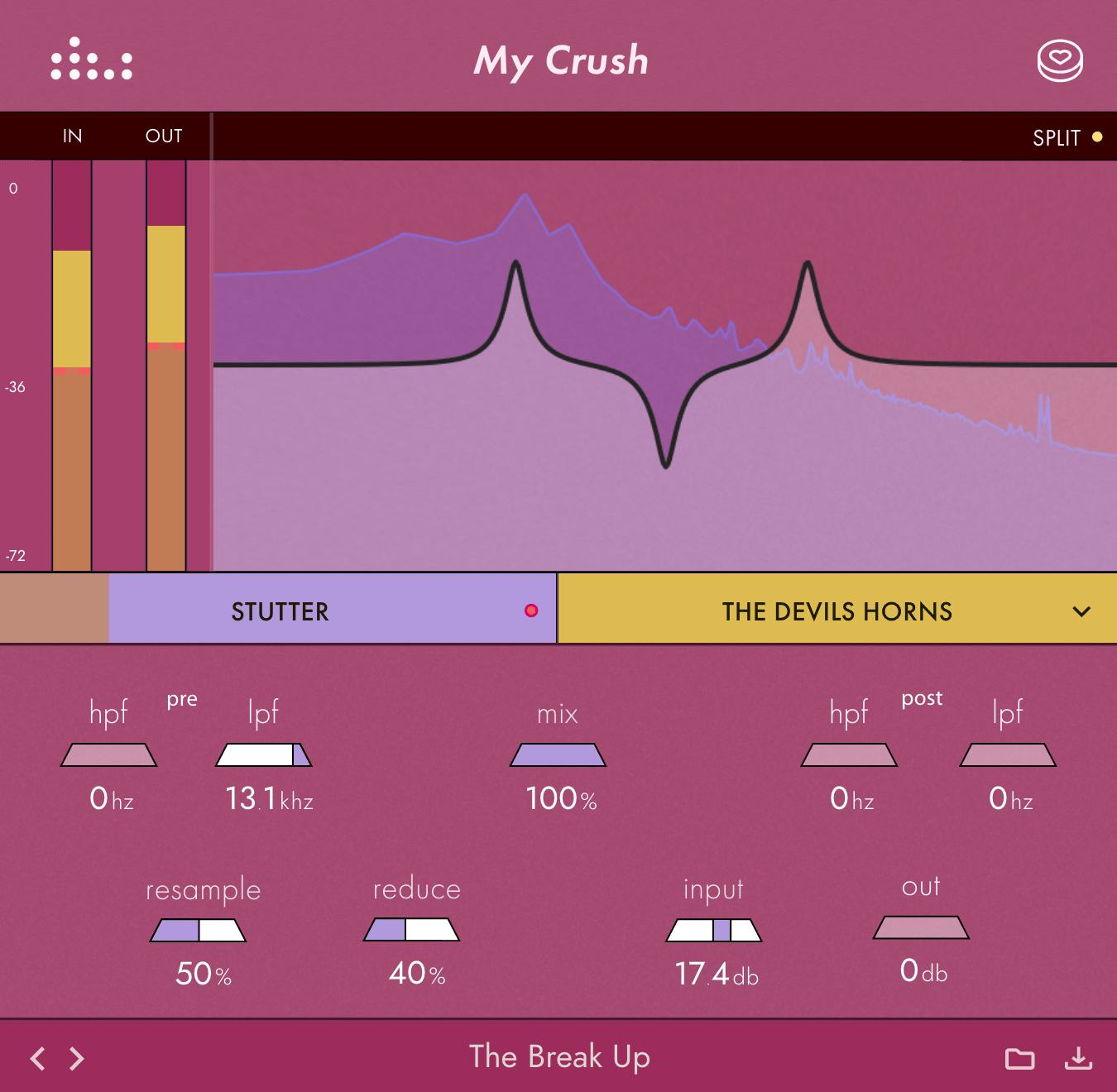Denise Audio My Crush interface