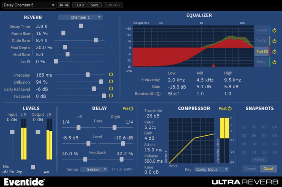 Eventide UltraReverb interface