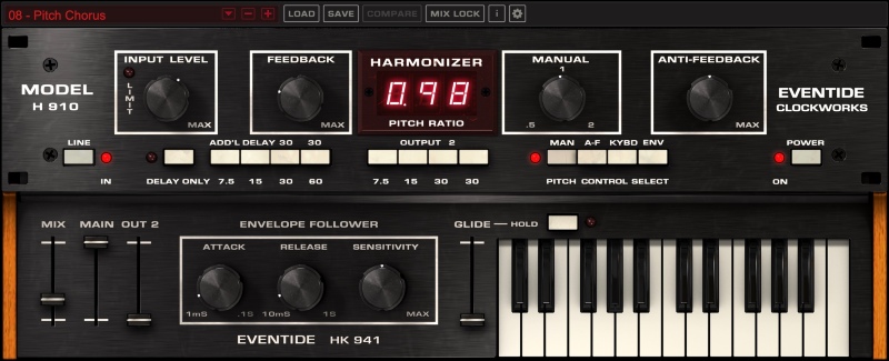 Eventide H910 Harmonizer interface