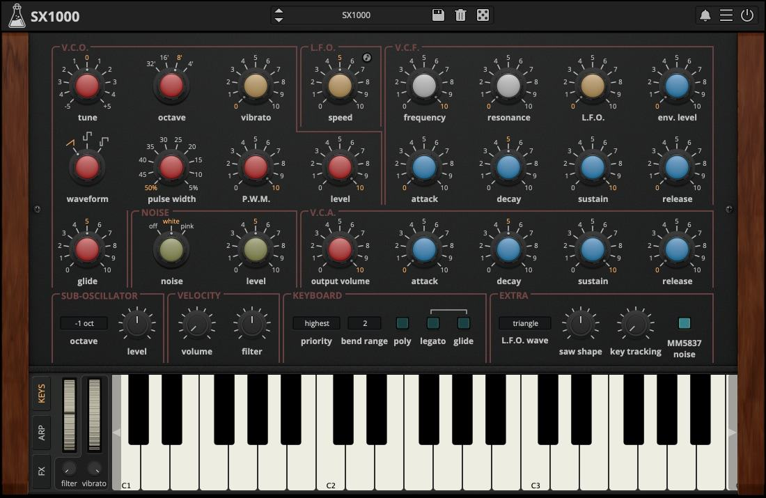 AudioThing SX1000 interface