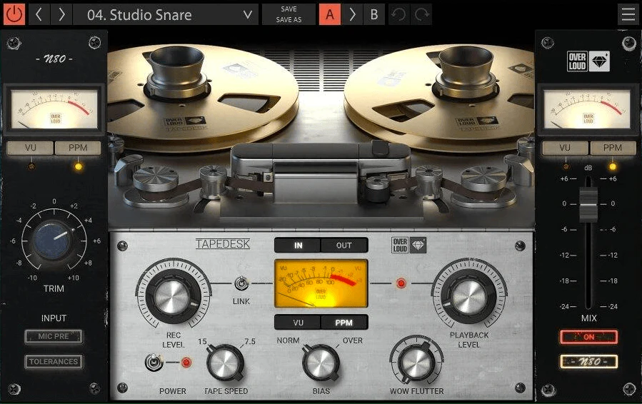 Overloud GEM Tapedesk interface