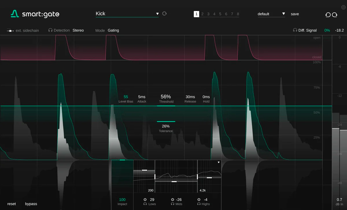 Sonible smart:gate interface