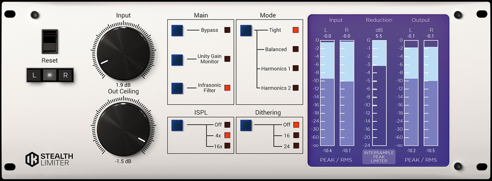IK Multimedia Stealth Limiter interface