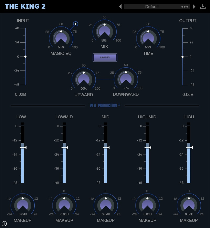 W. A. Production The King 2 interface
