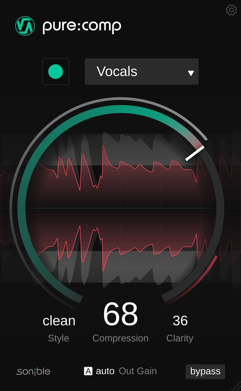 Sonible pure:comp interface