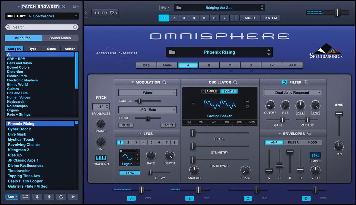 Spectrasonics Omnisphere 2 interface