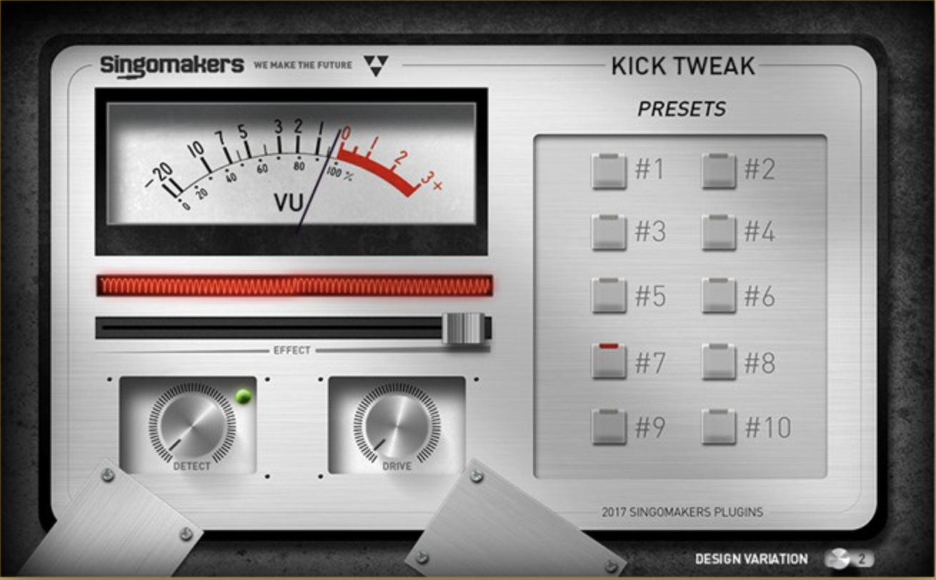 Singomakers Kick Tweak interface