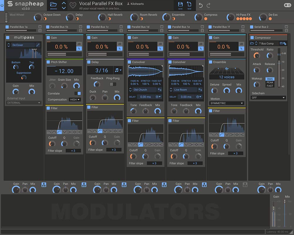 Kilohearts Snap Heap interface