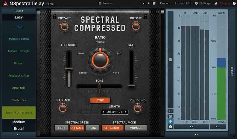 MeldaProduction MSpectralDelay interface