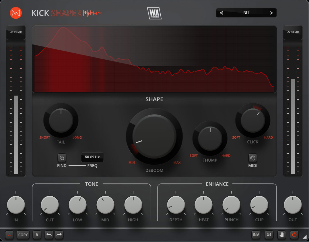 W. A. Production KickShaper interface